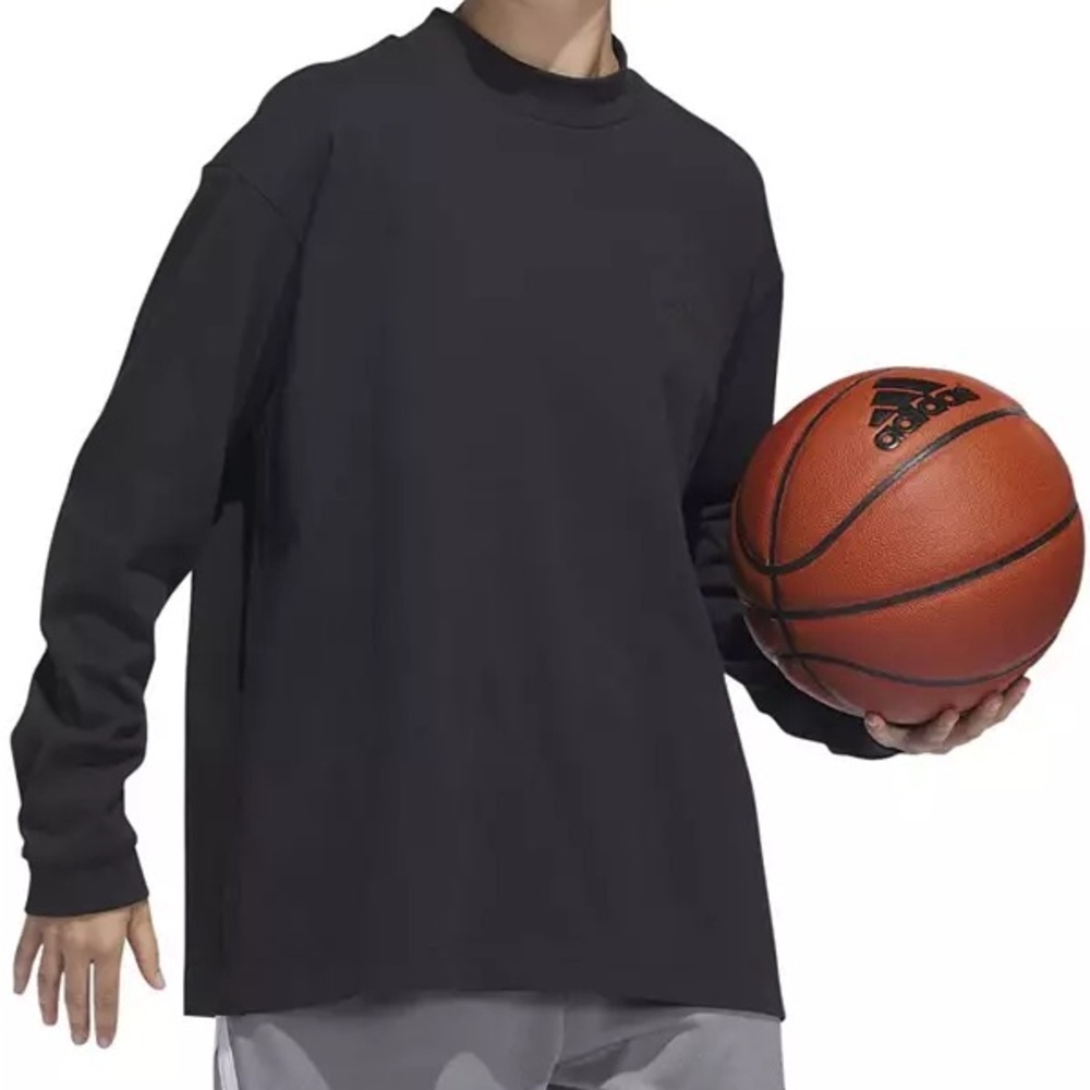Adidas Women’s Basketball Select Mock Neck Long-Sleeve Top – Black (NWT)